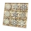 36 adornos colgantes de madera de Navidad grandes de copos_1