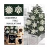 36 adornos colgantes de madera de Navidad grandes de copos_3