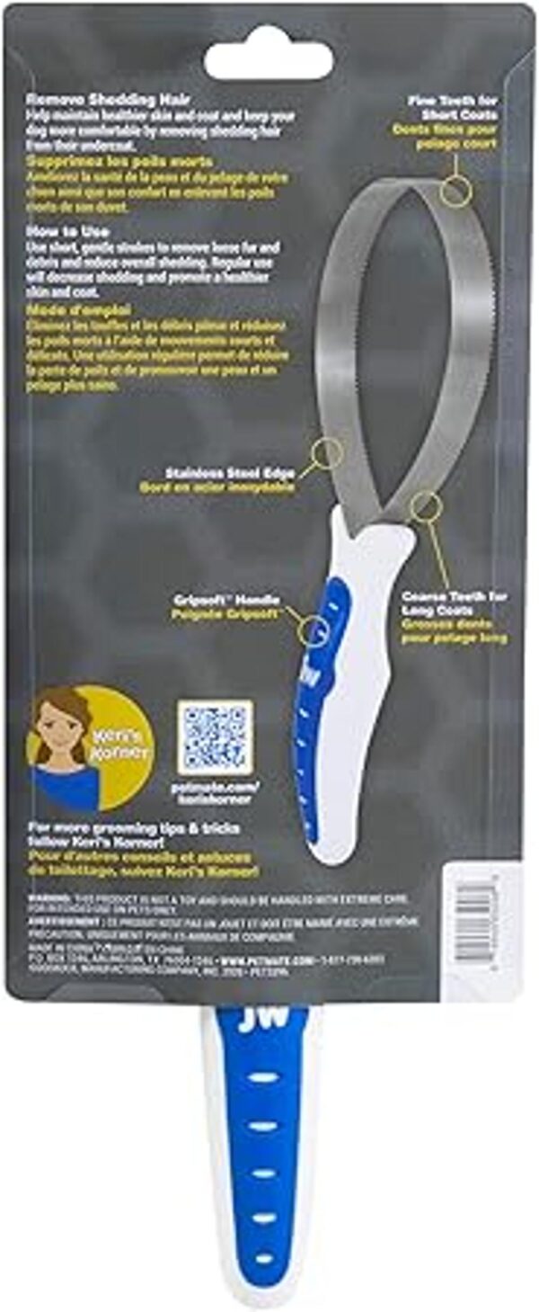 JW Pet Company GripSoft Cepillo para perro con hoja de_2