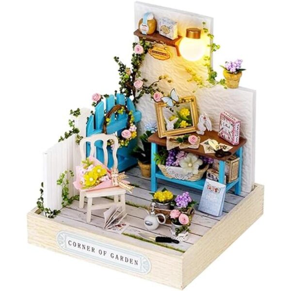 Flever Casa de muñecas en miniatura kit de casa creativa_1