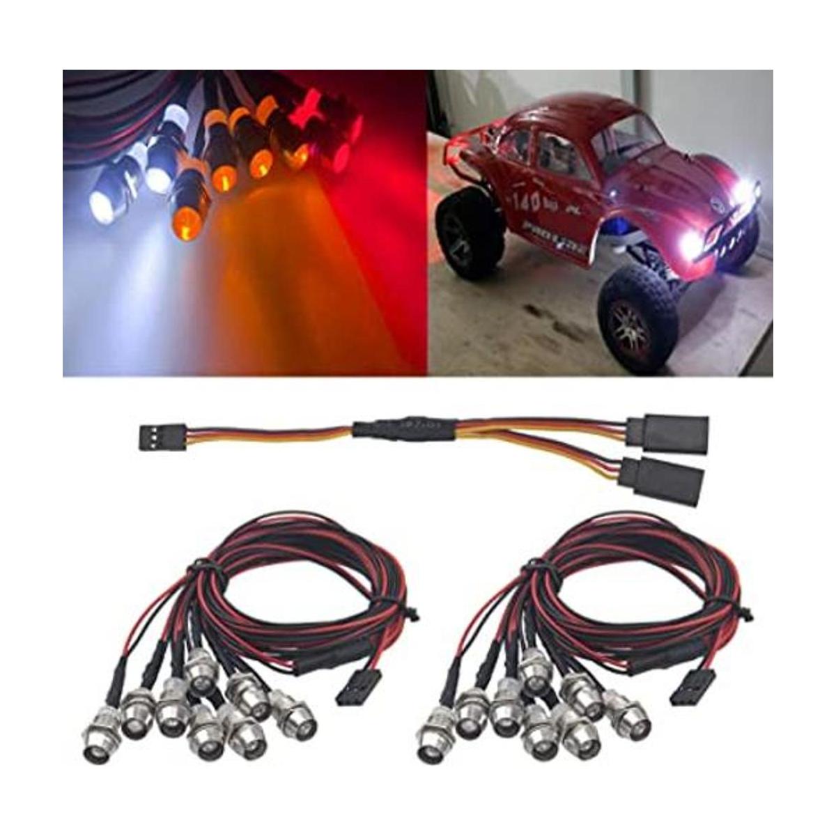 HIRCQOO Juego de 2 faros delanteros LED para coche 8