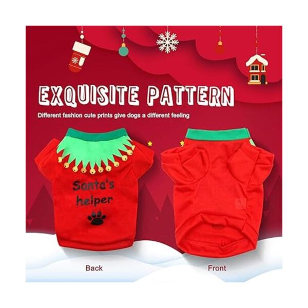 HYLYUN Paquete de 2 camisas de Navidad para perros