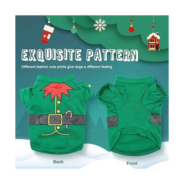 HYLYUN Paquete de 2 camisas de Navidad para perros
