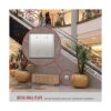 ENERLITES Placa de pared de metal en blanco acero