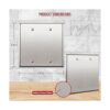 ENERLITES Placa de pared de metal en blanco acero