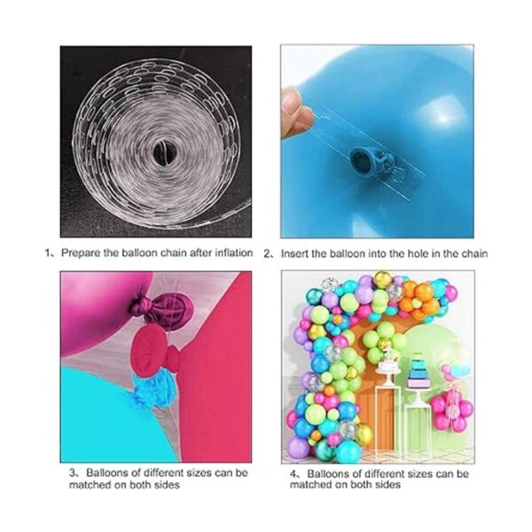 Kit de guirnalda de globos de arco iris 84 piezas de_3