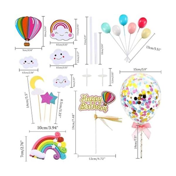 MOVINPE Decoración de pastel de feliz cumpleaños_2