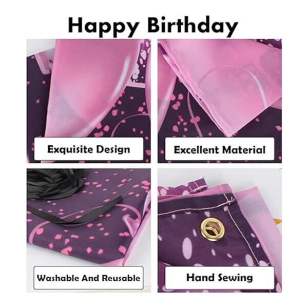 PAKBOOM pancarta grande rosa con texto en inglés Happy