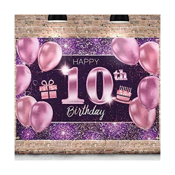 PAKBOOM pancarta grande rosa con texto en inglés Happy