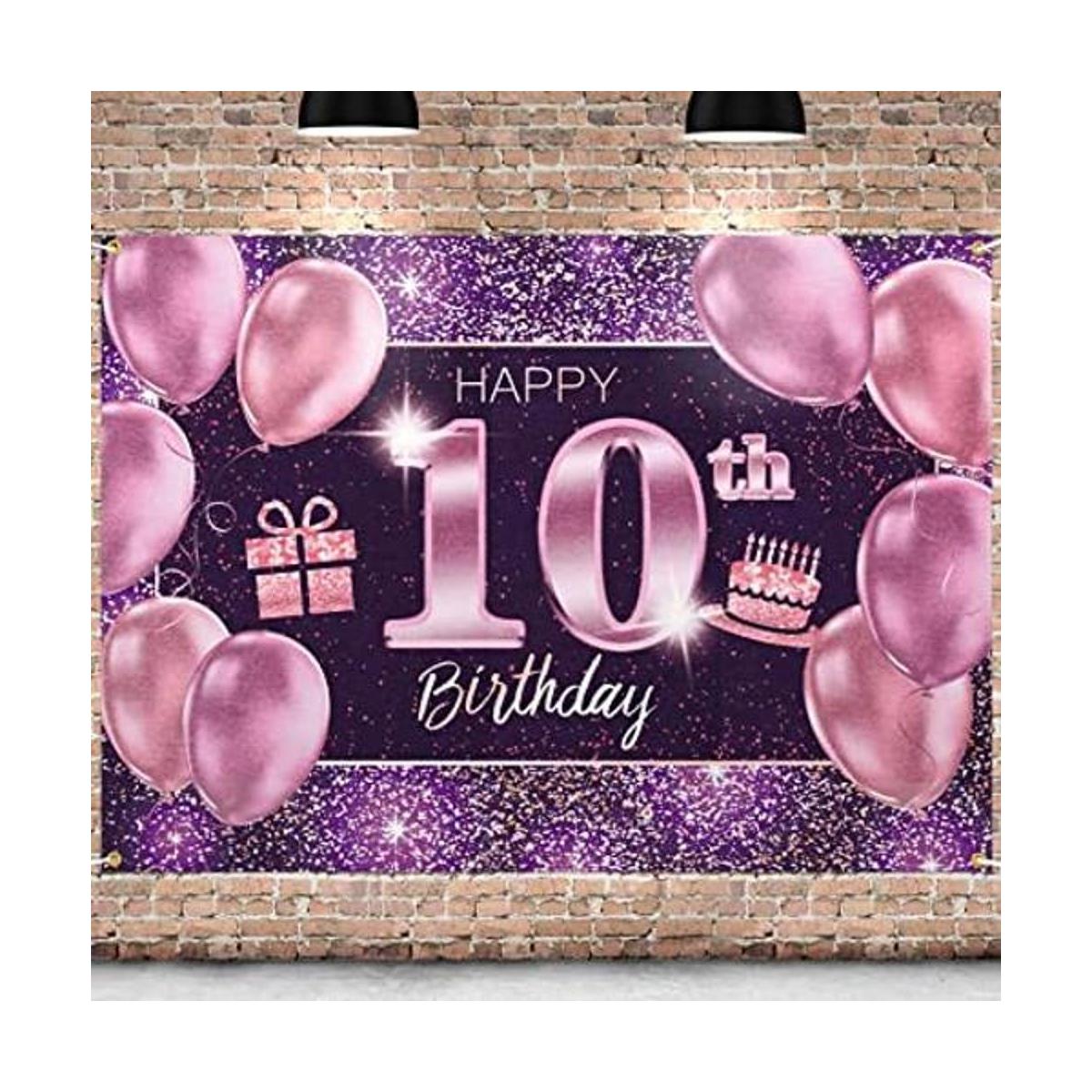 PAKBOOM pancarta grande rosa con texto en inglés Happy