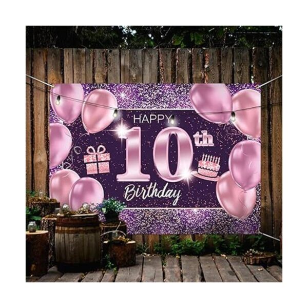 PAKBOOM pancarta grande rosa con texto en inglés Happy