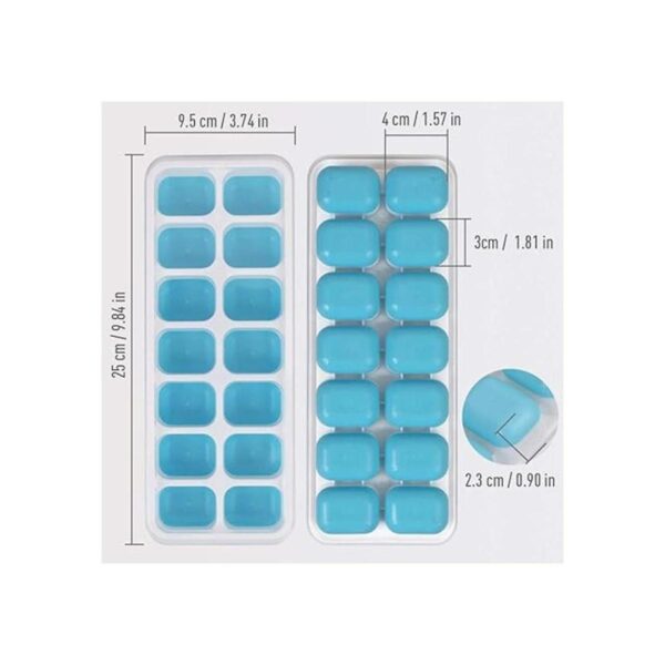 Newk Bandejas de hielo 4 paquetes con tapa extraíble