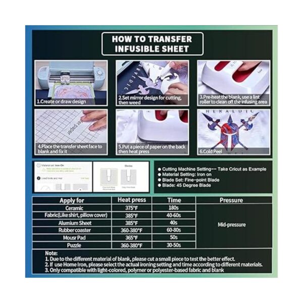 Hojas de tinta de transferencia geométrica infusible 12_6