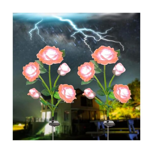 Juego de luces solares para jardín 2 unidades con 10_1