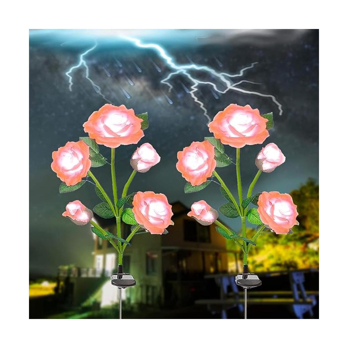 Juego de luces solares para jardín 2 unidades con 10