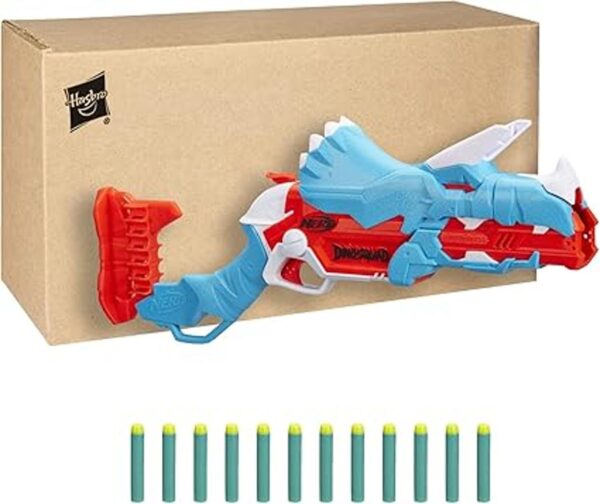NERF DinoSquad TriceraBlast Dart Blaster carga de 3_2