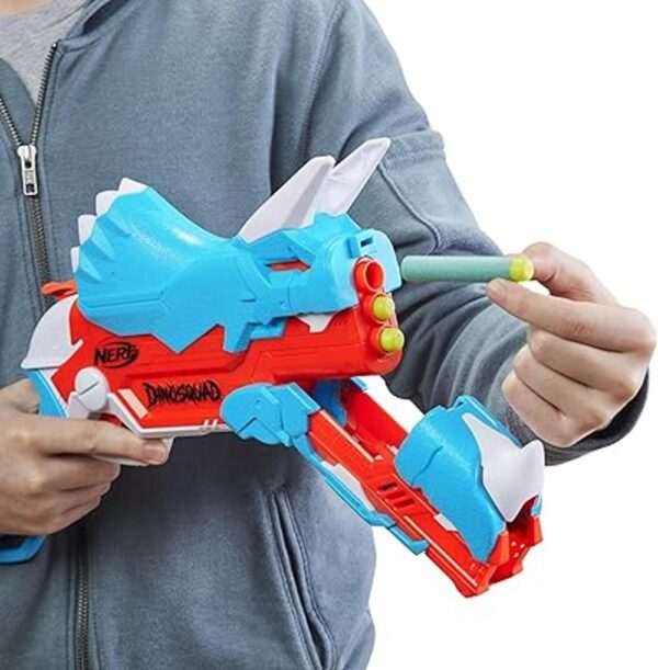 NERF DinoSquad TriceraBlast Dart Blaster carga de 3_4