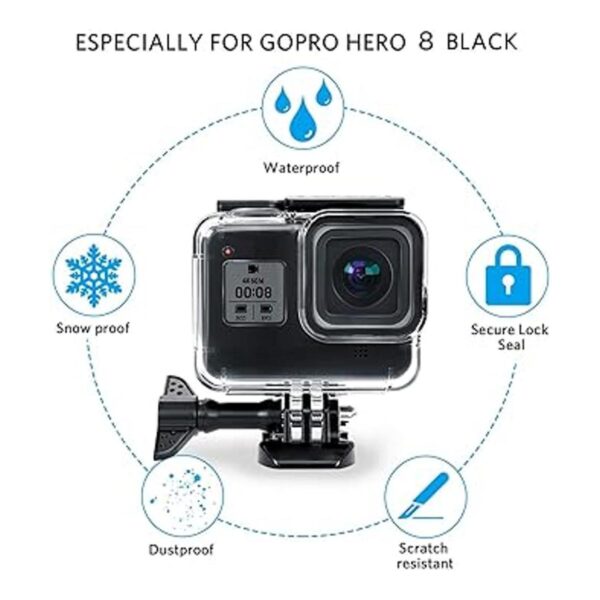 FINEST 60m Waterproof Housing Case for GoPro Hero 8 Black_2