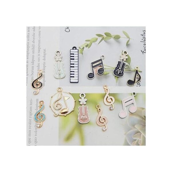 36 dijes de instrumentos de notas musicales esmaltadas_3