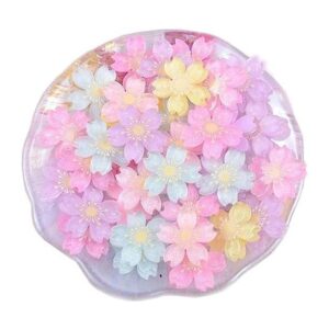 MSCFTFB 50 abalorios de resina de flores Sakura cuentas de
