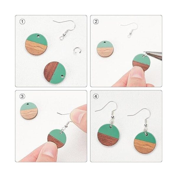 OLYCRAFT 174 piezas de aretes colgantes redondos planos 7