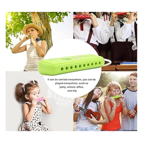 Crafteem Color Blues Harmonica llave de C para niños_5