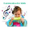 Crafteem Color Blues Harmonica llave de C para niños_3