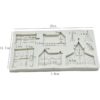 Molde de silicona 3D para decoración de tartas de fondant