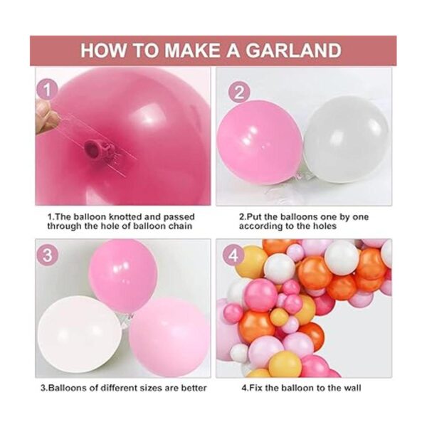 Kit de arco de guirnalda de globos rosados kit de arco de