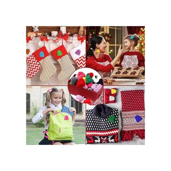 EBOOT 96 Pieces Mini Christmas Knit Hats Craft Knitting