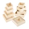 Aodaer 8 piezas de caja de madera sin terminar en 4