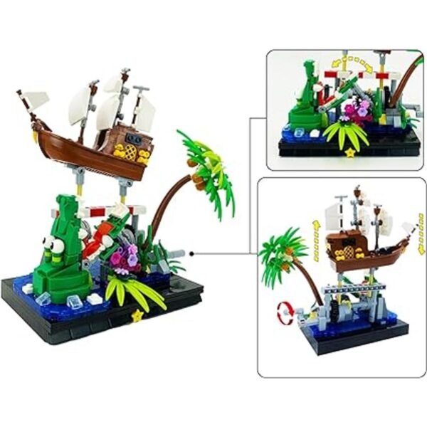 ENJBRICK Pirates Ship Boat Juego de construcción con_4