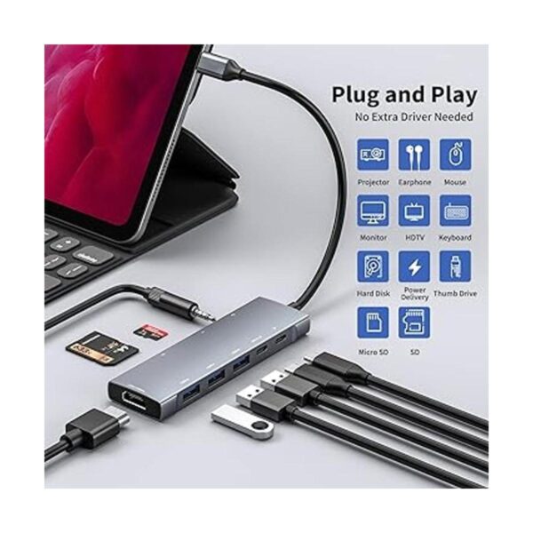 Hub USB C 4K a 60Hz Adaptador HDMI concentrador USB C 9_2