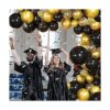 Kit de guirnalda de globos negros y dorados 126 globos