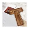 Juego de 2 bandejas de madera de acacia de 11 x 4 pulgadas_3