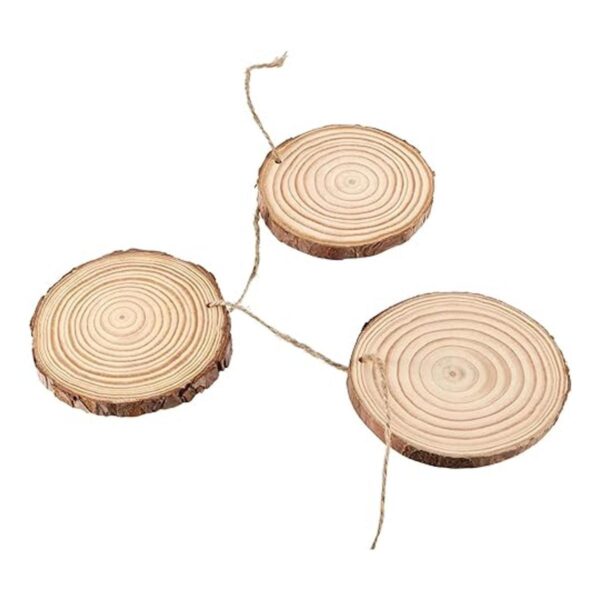 JOIKIT 50 piezas de rebanadas de madera natural de 3.5 a 4_4