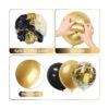 Kit de guirnalda de globos negros y dorados 126 globos