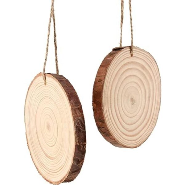 JOIKIT 50 piezas de rebanadas de madera natural de 3.5 a 4_5
