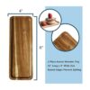 Juego de 2 bandejas de madera de acacia de 11 x 4 pulgadas_5