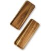 Juego de 2 bandejas de madera de acacia de 11 x 4 pulgadas_1