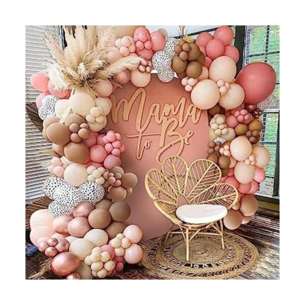 Kit de guirnalda de globos bohemios de 125 unidades rosa