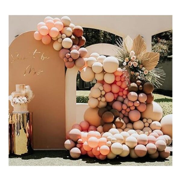 Kit de guirnalda de globos bohemios de 125 unidades rosa