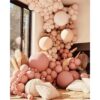 Kit de guirnalda de globos bohemios de 125 unidades rosa