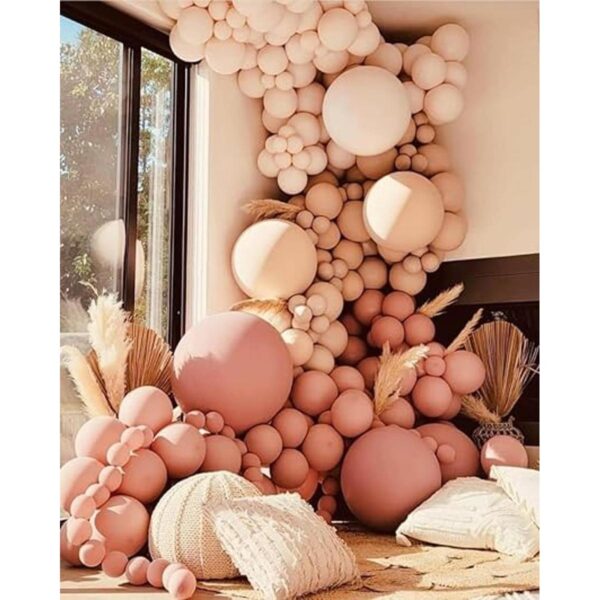 Kit de guirnalda de globos bohemios de 125 unidades rosa