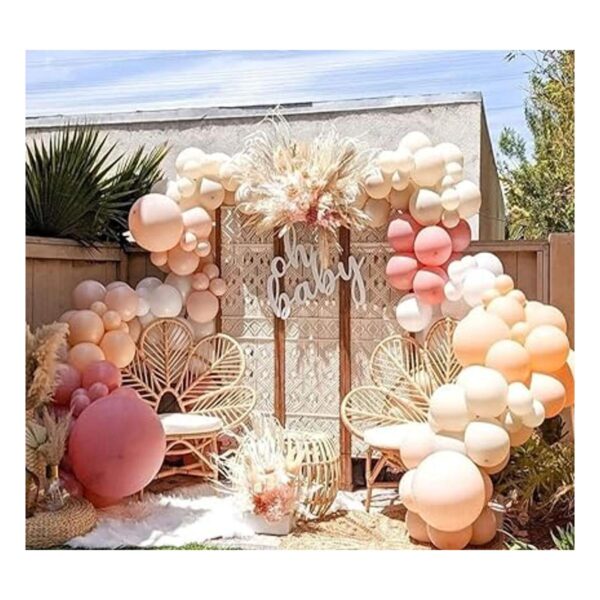 Kit de guirnalda de globos bohemios de 125 unidades rosa