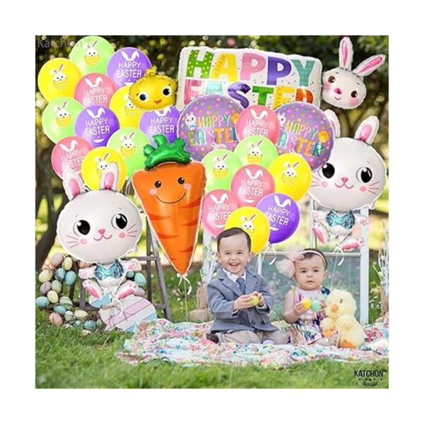 Globos de Pascua grandes y felices 32 pulgadas paquete_6