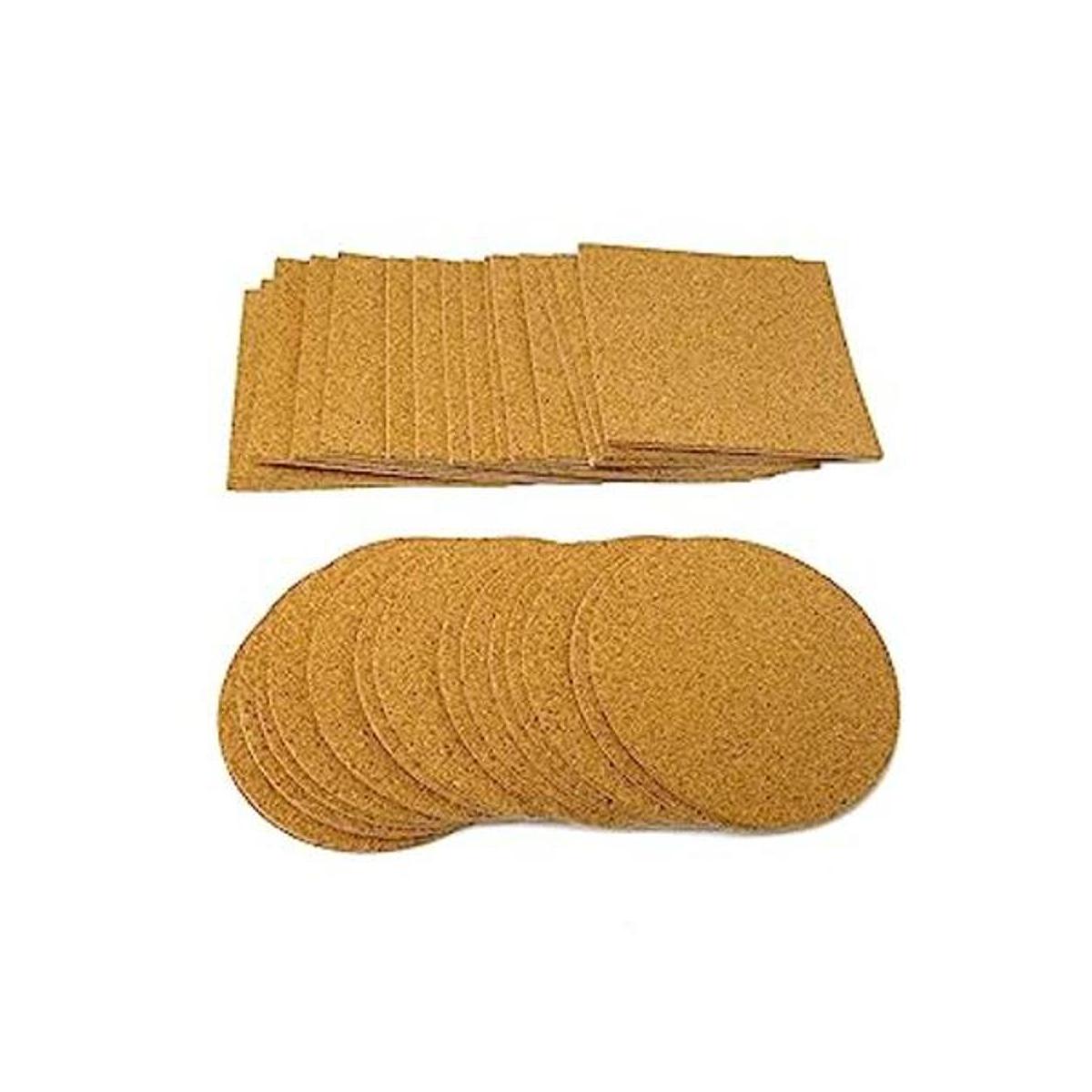 HONBAY 30 piezas de cuadrados de corcho autoadhesivos y