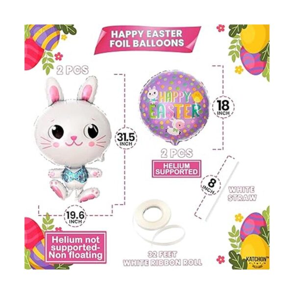 Globos de Pascua grandes y felices 32 pulgadas paquete_5