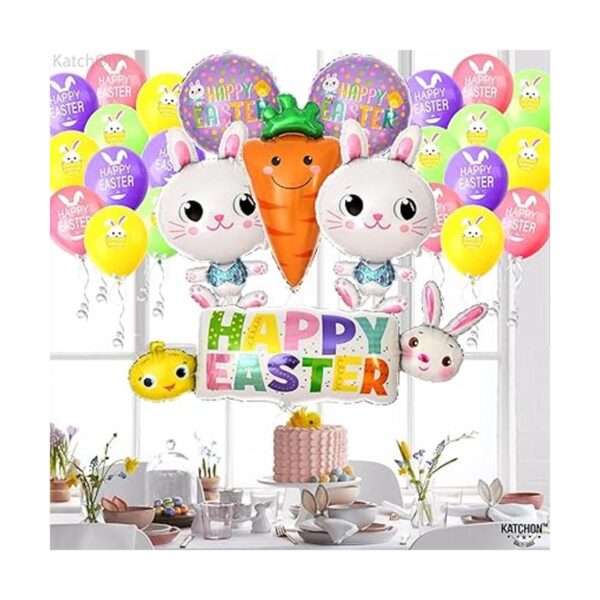 Globos de Pascua grandes y felices 32 pulgadas paquete_3