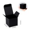 NIGNYA Cajas de regalo negras de 2 x 2 pulgadas paquete